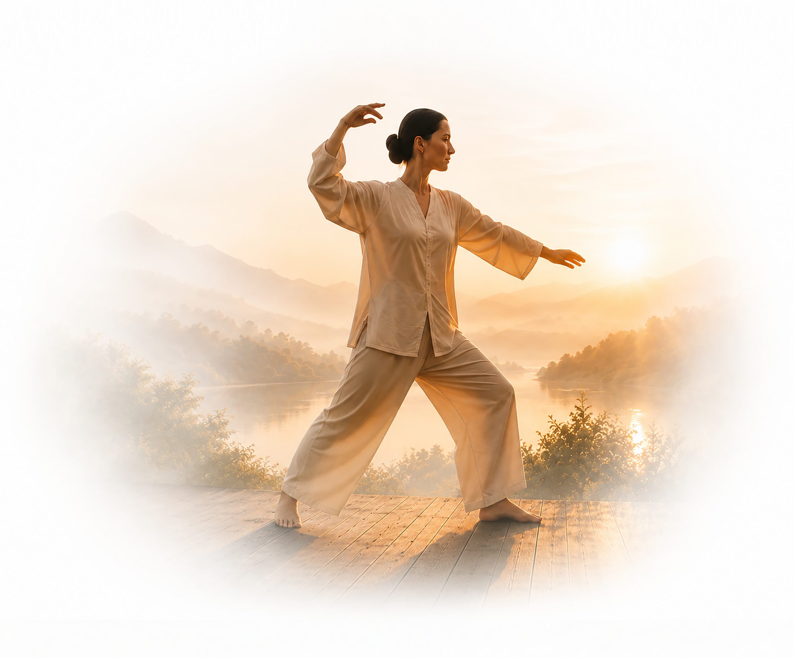 Femme pratique Qi gong